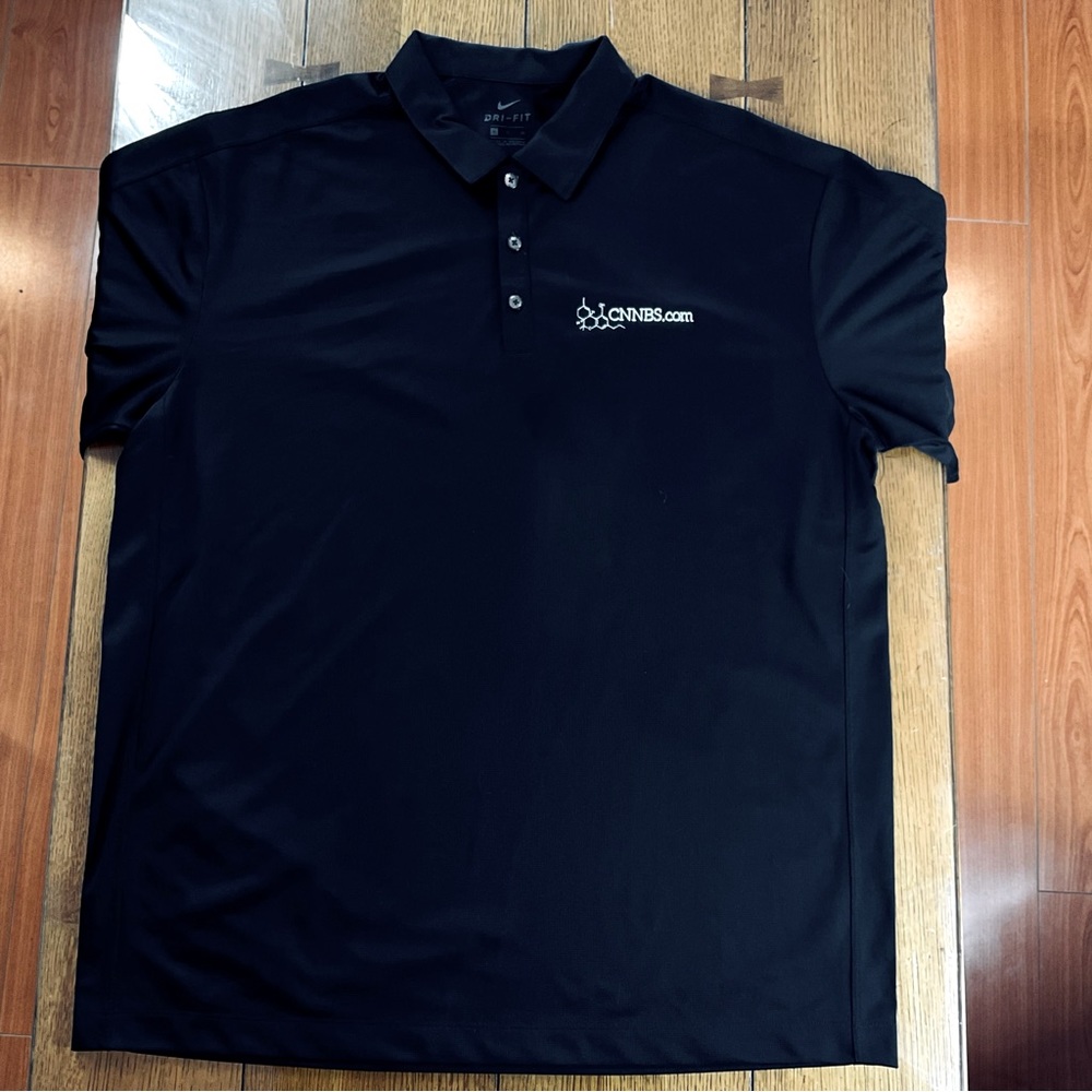 NEW Nike Dri-FIT Men’s Polo Shirt - Size XL - Black - CNNBS Embroidered